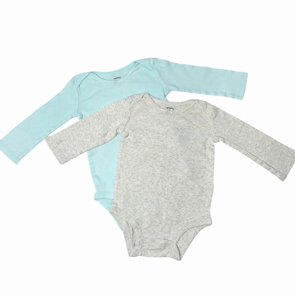 Carter's Bodysuit Bundle Girls Blue Gray 12 Months